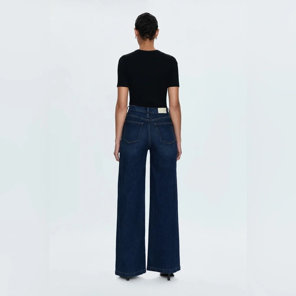 ♥️ Pistola Lana Women's Blue Wide-Leg Jeans - Picture 2 of 4